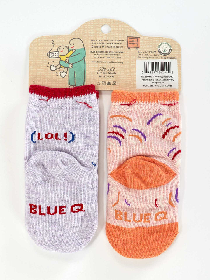 Hear Me Giggle/Sleep Baby Socks