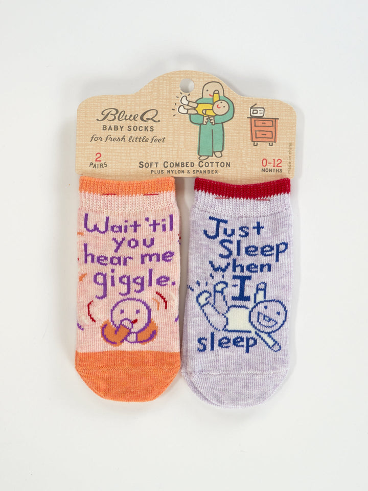 Hear Me Giggle/Sleep Baby Socks