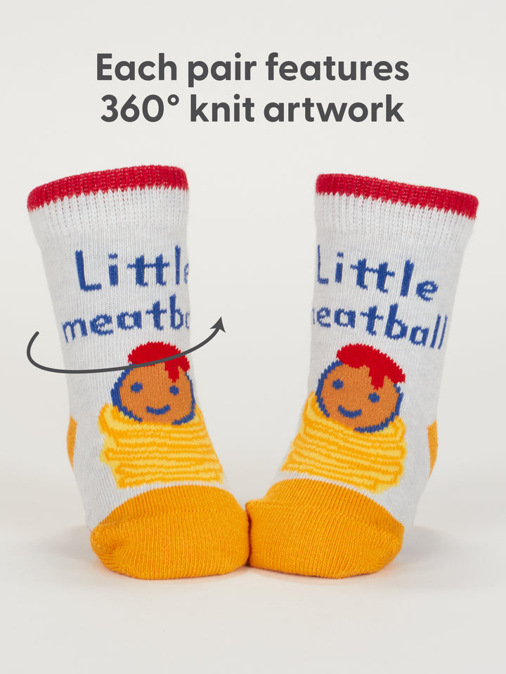 Little Meatball/I Get Heavy Baby Socks