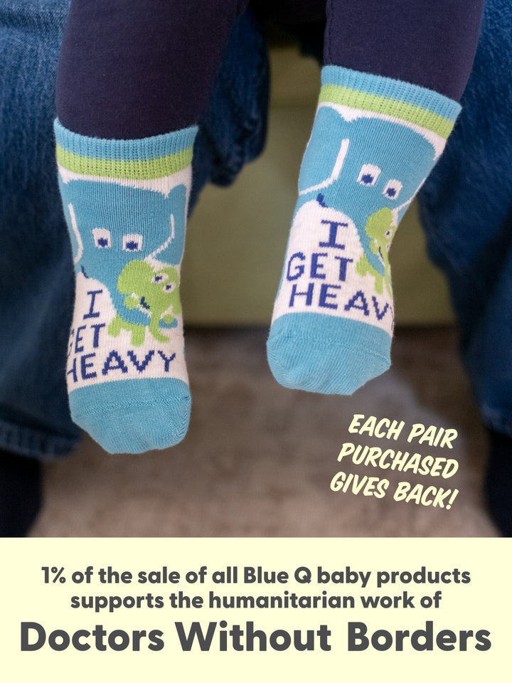 Little Meatball/I Get Heavy Baby Socks