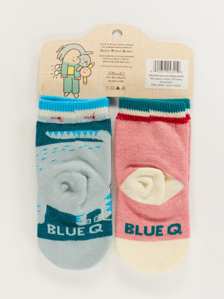 Cat Lover/Baby Did It Baby Socks