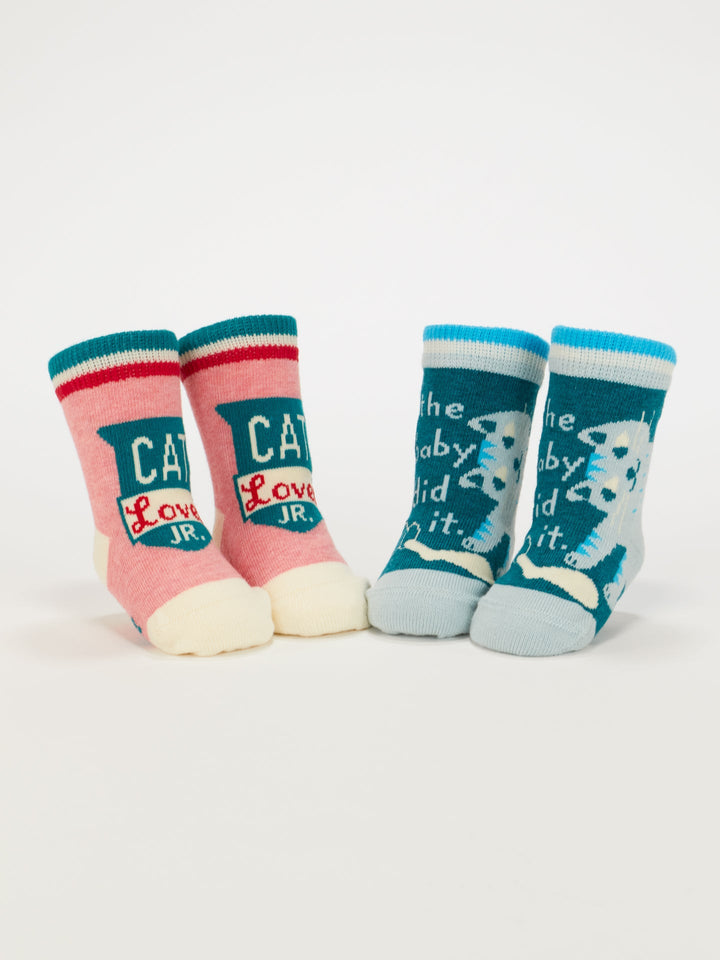 Cat Lover/Baby Did It Baby Socks