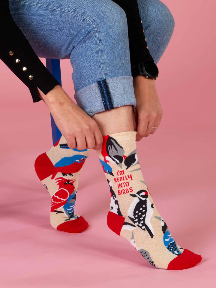 Really Into Birds Crew Socks