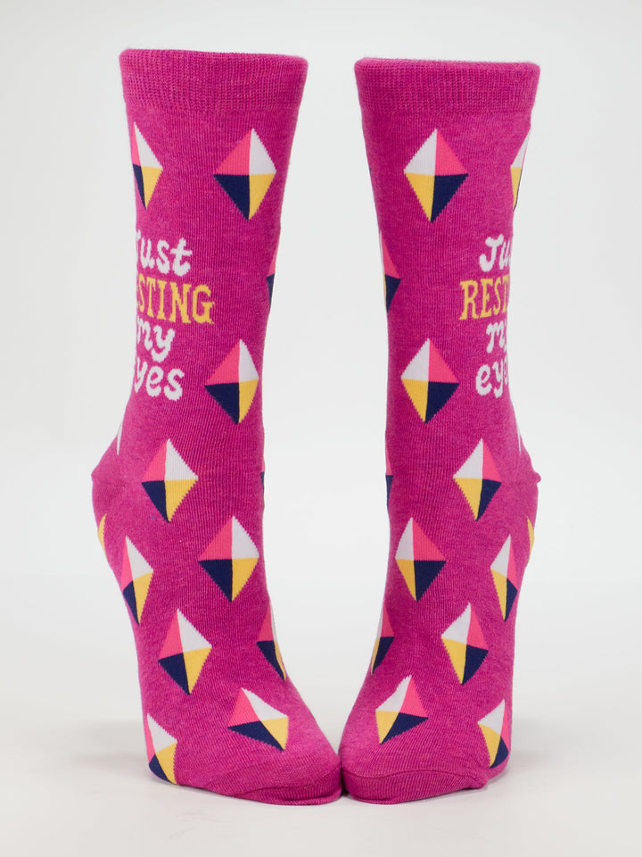 Resting My Eyes Crew Socks