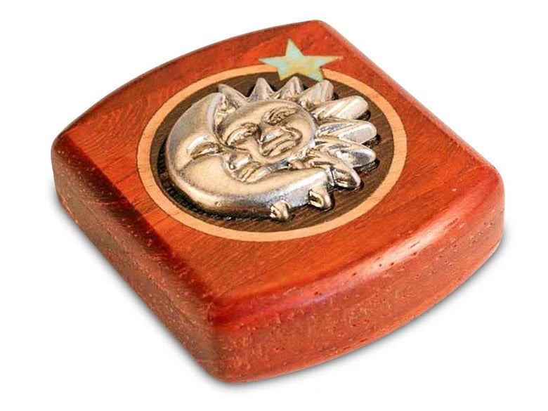 2" Flat Wide Padauk Sun and Moon Silverscape