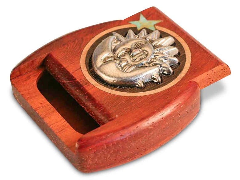 2" Flat Wide Padauk Sun and Moon Silverscape