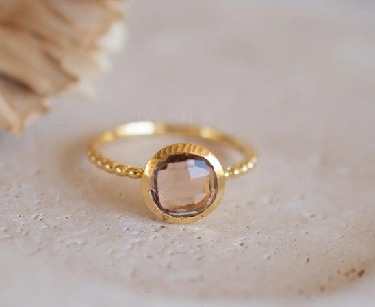 Tessy Ring Morganite Hydro Gold
