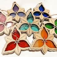 Mini Suncatcher Trillium Blossom Ornament Red