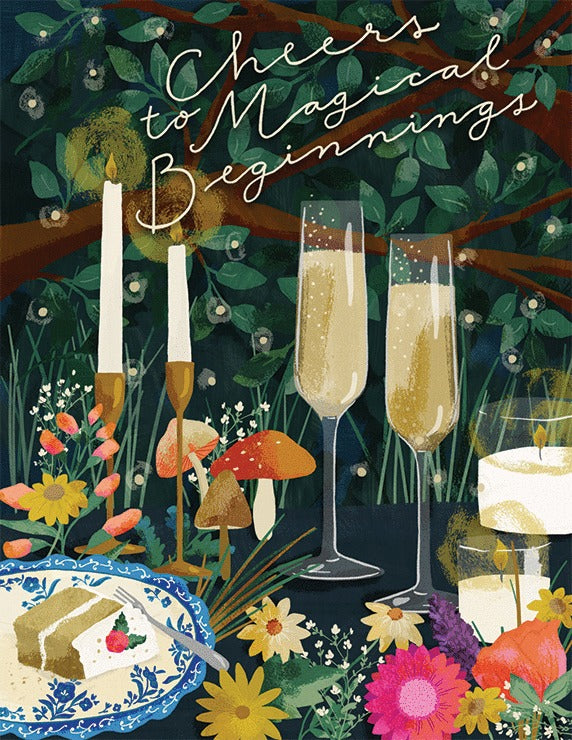 Wedding Card - Cheers to Magical Beginnings