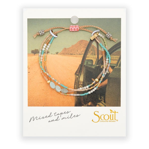Mixed Media Bracelet Courage | Amazonite + Gold