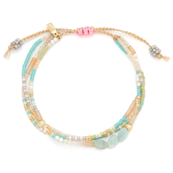 Mixed Media Bracelet Courage | Amazonite + Gold