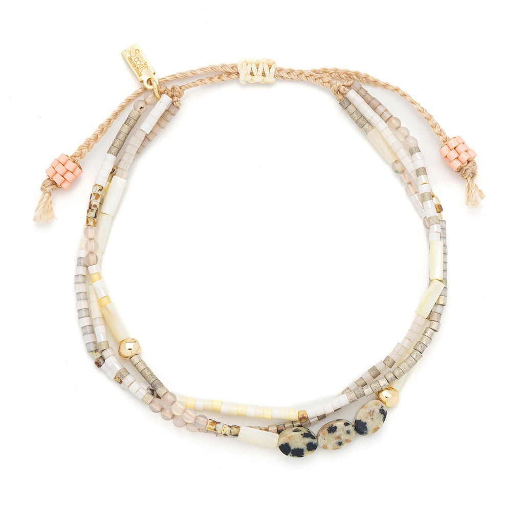 Mixed Media Bracelet Joy | Dalmation Jasper + Gold