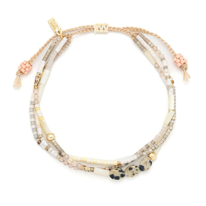 Mixed Media Bracelet Joy | Dalmation Jasper + Gold