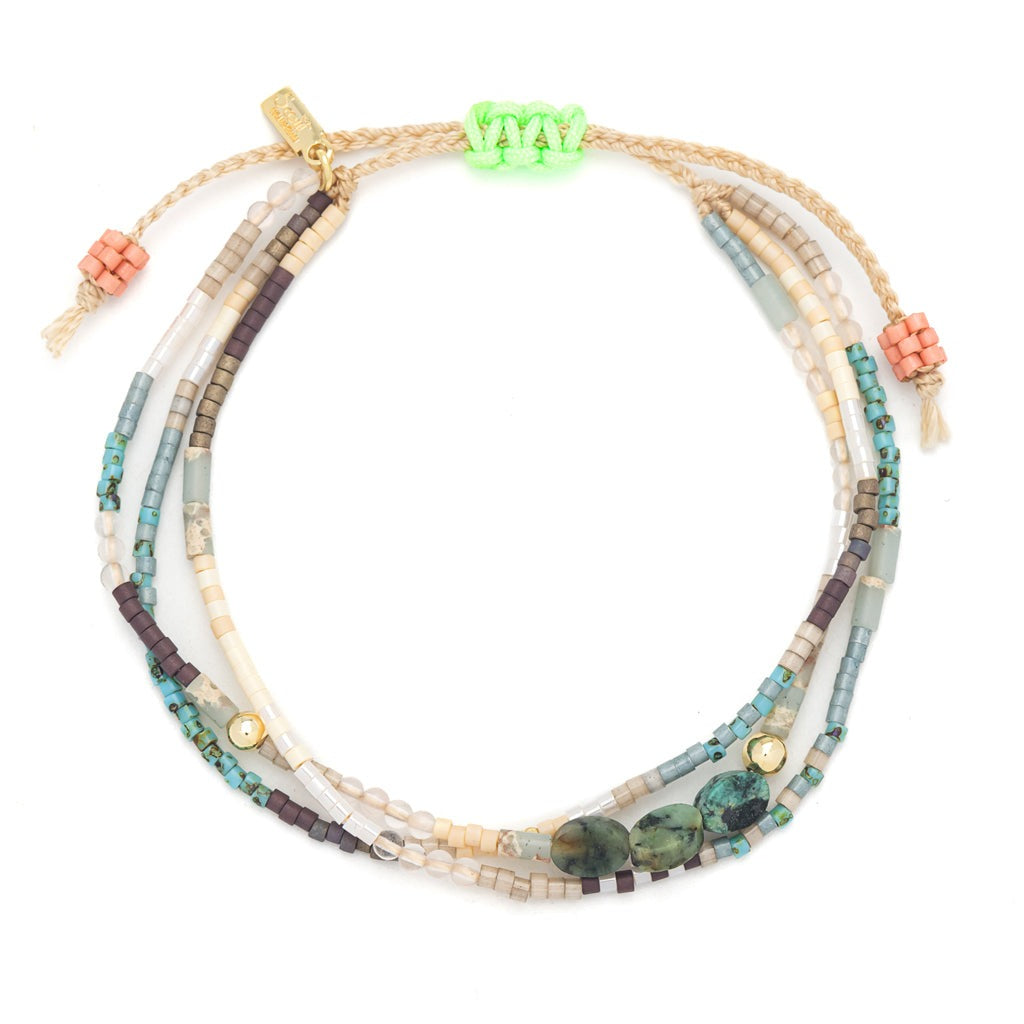 Mixed Media Bracelet Transformation | African Turquoise + Gold