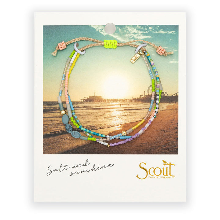 Mixed Media Bracelet Harmony | Blue Howlite + Gold