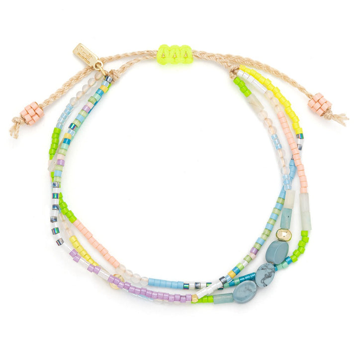Mixed Media Bracelet Harmony | Blue Howlite + Gold