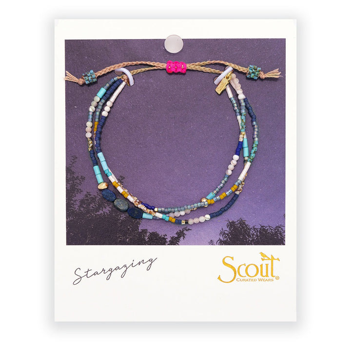 Mixed Media Bracelet Truth | Lapis + Gold