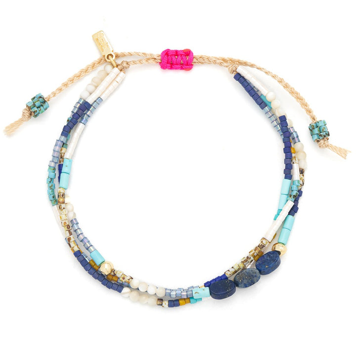 Mixed Media Bracelet Truth | Lapis + Gold