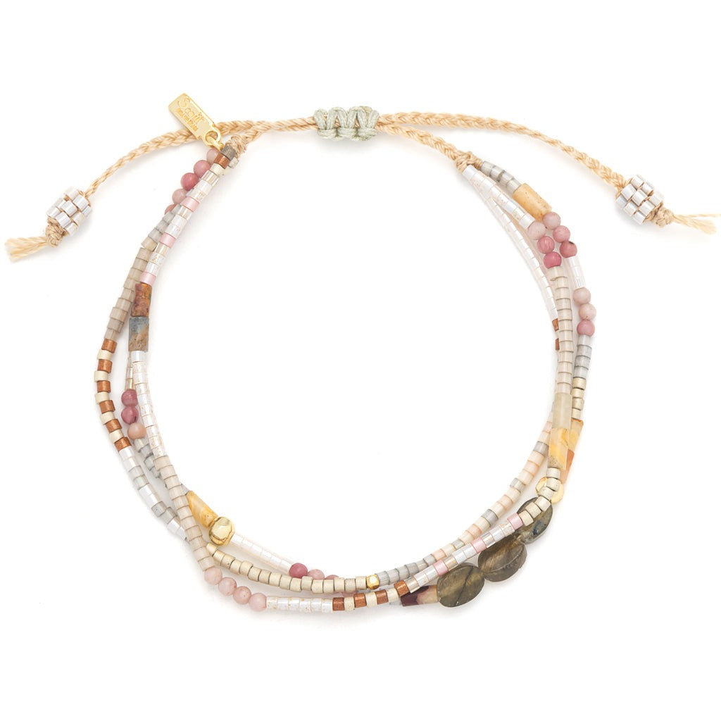 Mixed Media Bracelet Magic | Labradorite + Gold