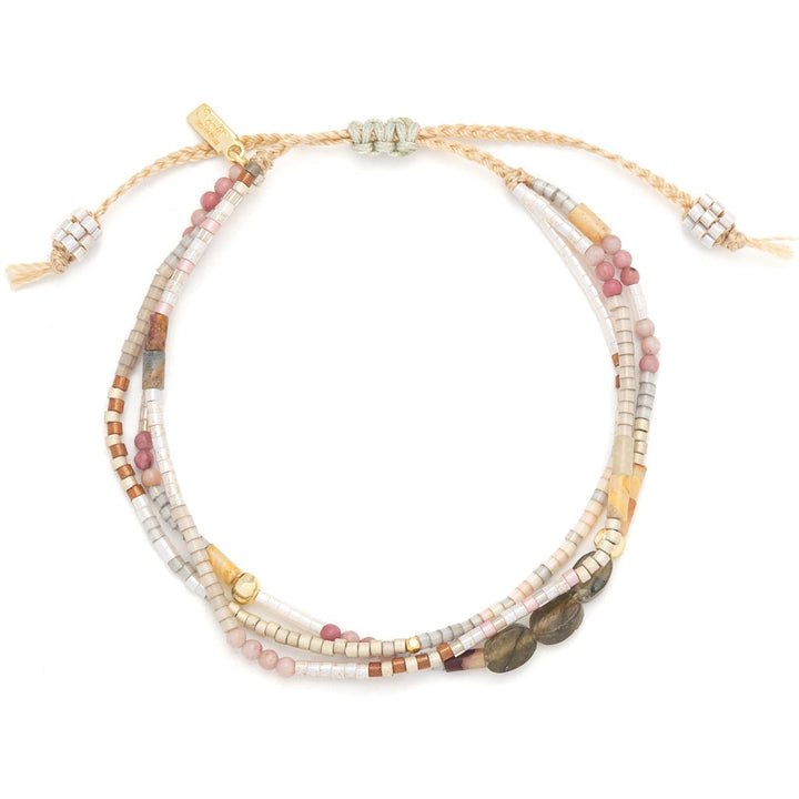 Mixed Media Bracelet Magic | Labradorite + Gold