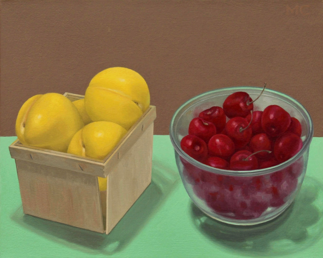 Yellow Plums and Cherries