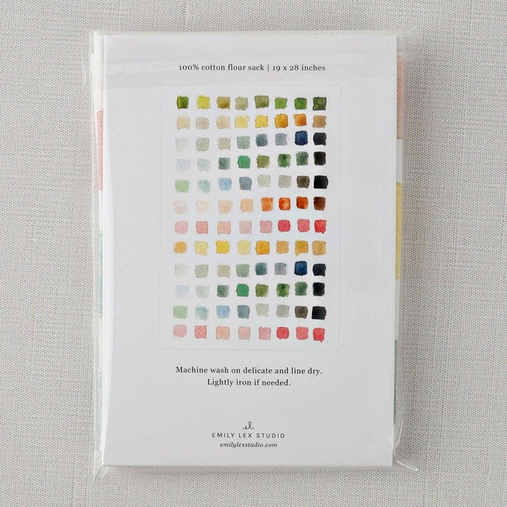 Paint swatch cotton flour sack tea towel
