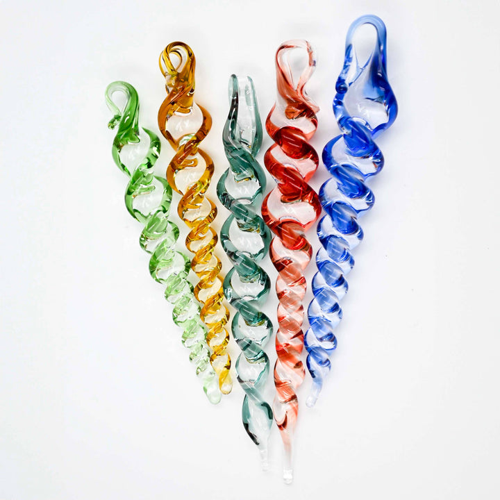 Blue Striped Icicle Ornament