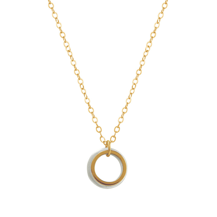 Double open circle necklace Mixed