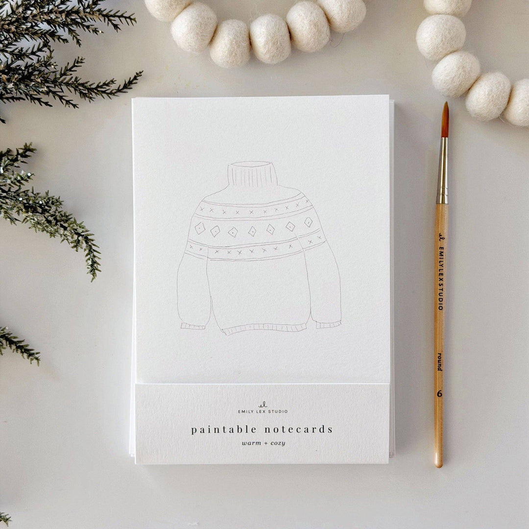 Warm &amp; Cozy Paintable Notecard