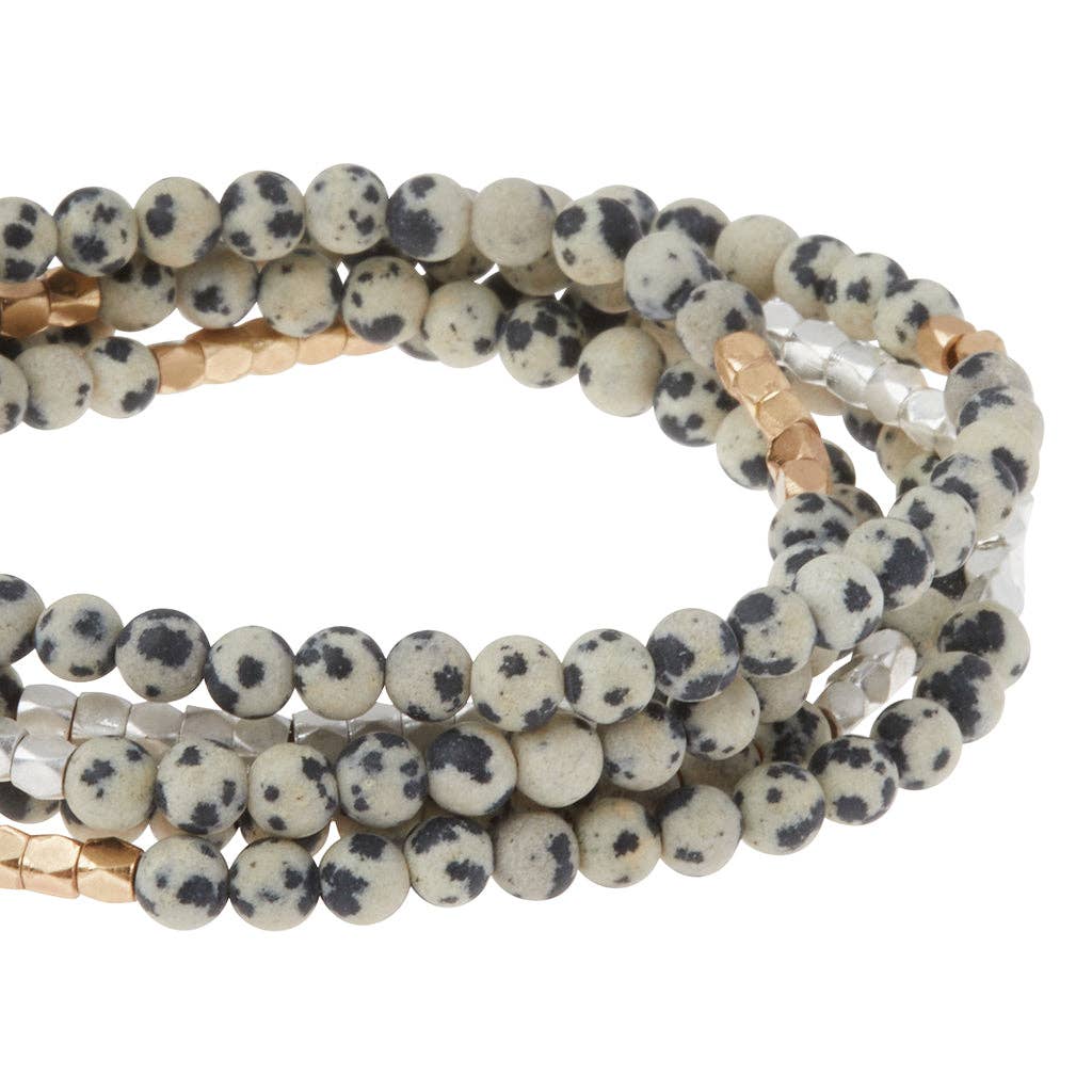Stone Wrap: Dalmatian Jasper Gold+Silver