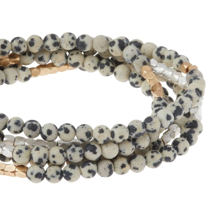 Stone Wrap: Dalmatian Jasper Gold+Silver