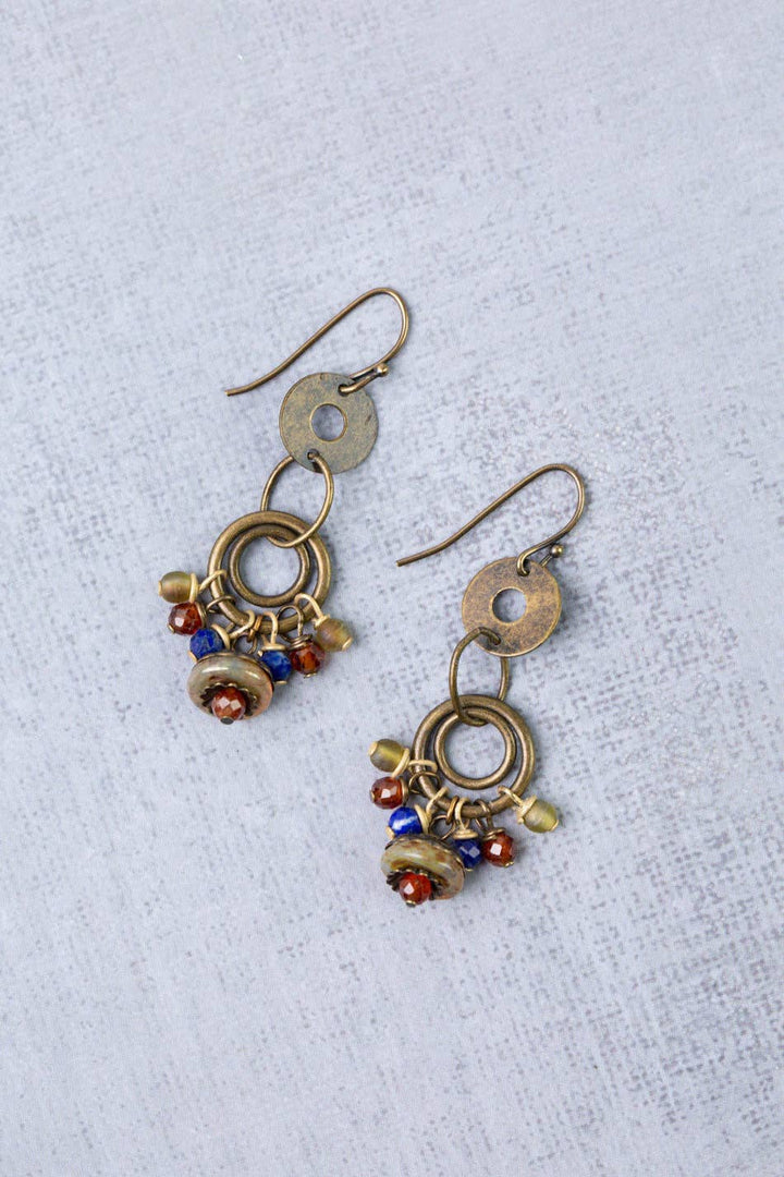 Sacred Heart Czech Glass Dangle Earrings