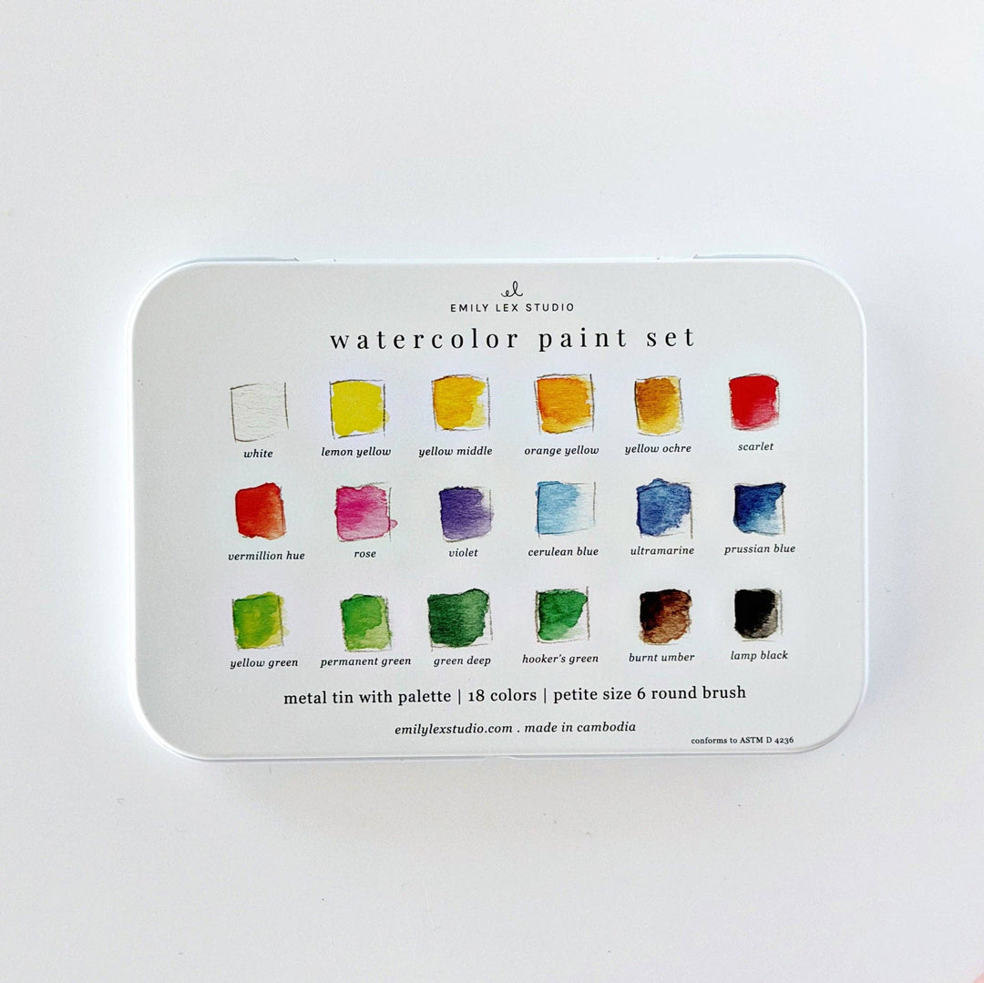 Watercolor Paint Set 18 colors