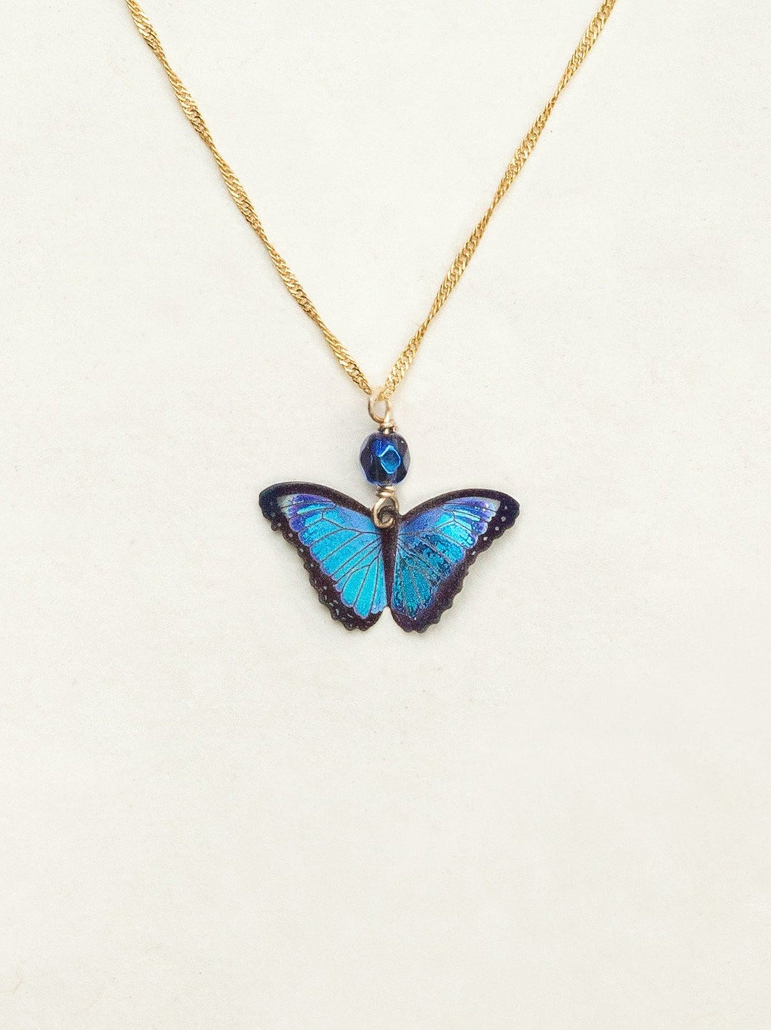 Bella Butterfly Necklace Blue Radiance