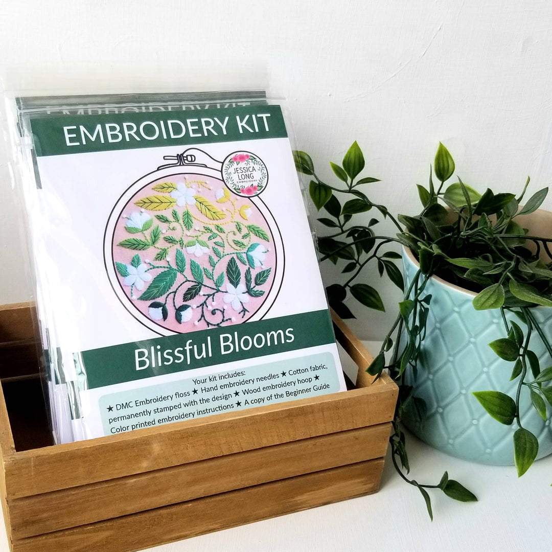 Blissful Blooms Beginner Hand Embroidery Kit