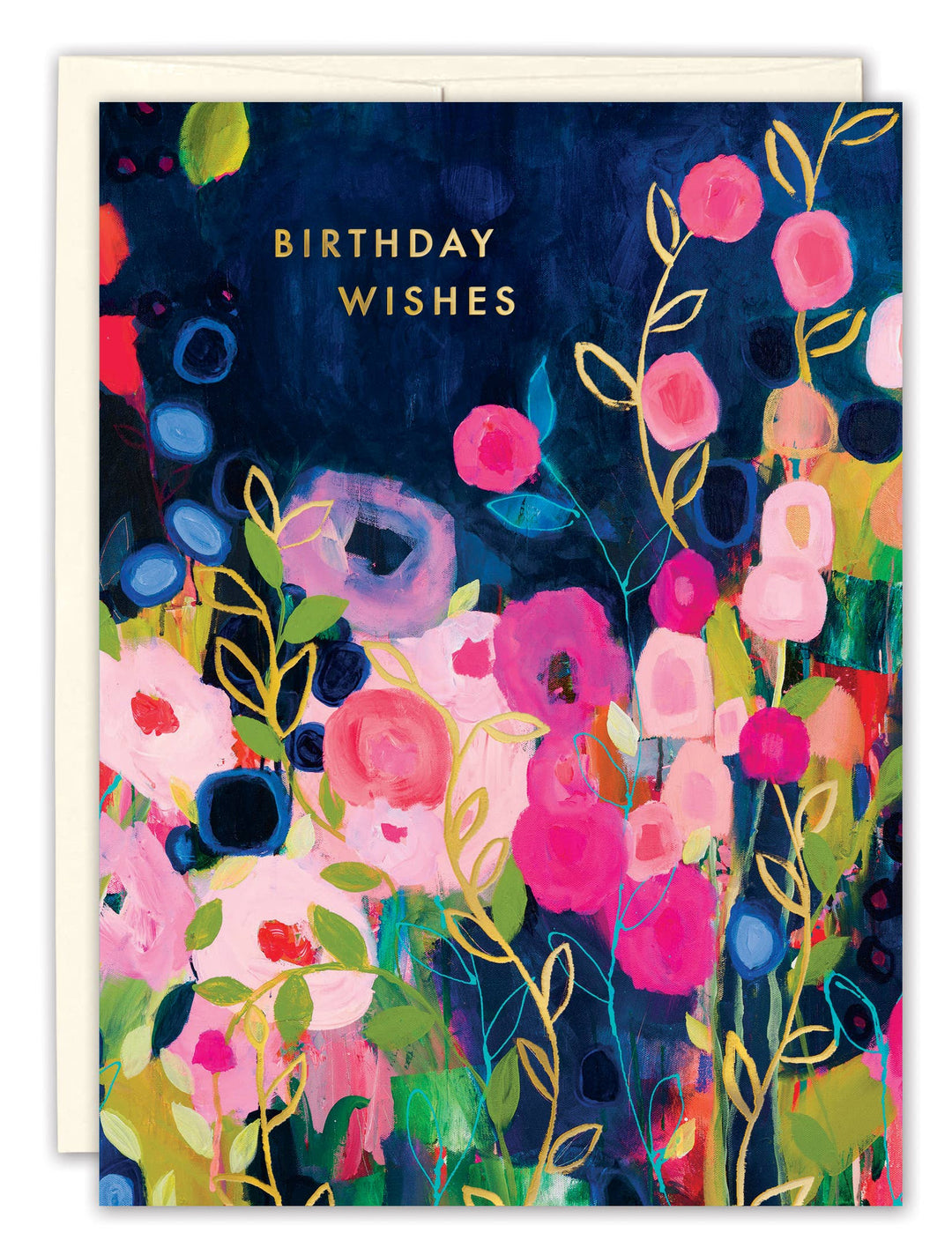 Birthday Card: Pink &amp; Blue Flowers