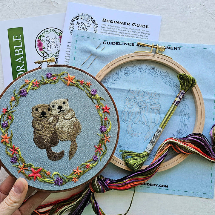Otterly Adorable Hand Embroidery Kit
