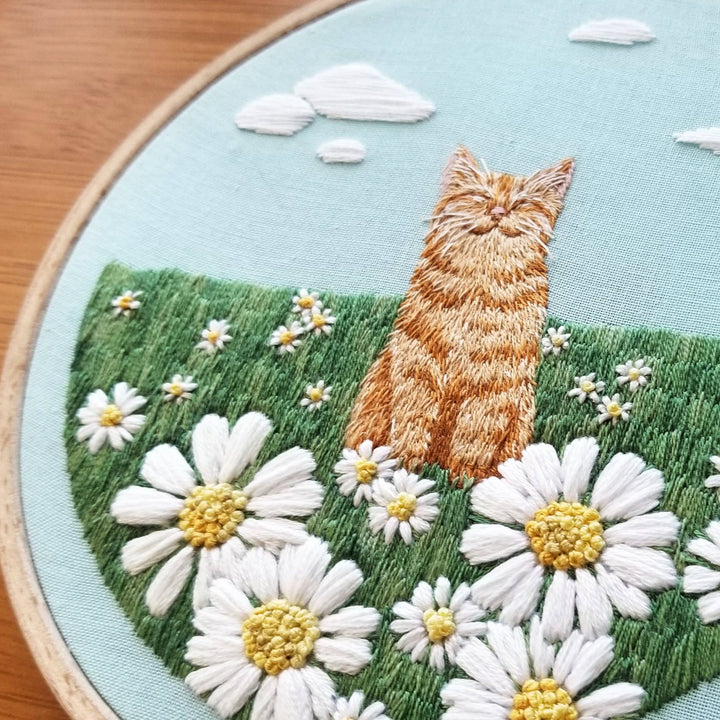 Happy Cat Hand Embroidery Kit