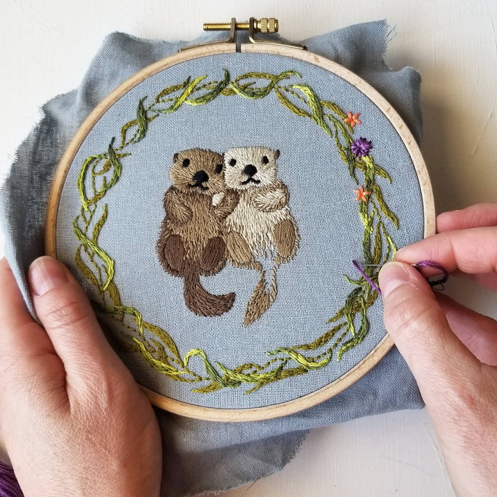 Otterly Adorable Hand Embroidery Kit