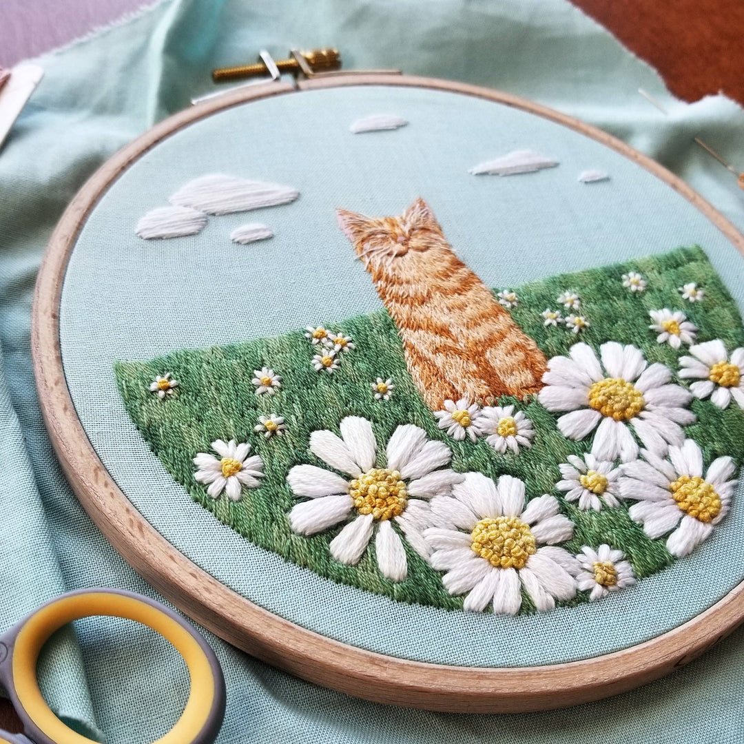 Happy Cat Hand Embroidery Kit
