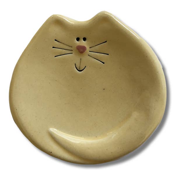 3" Cat Dish: Solid Yellow