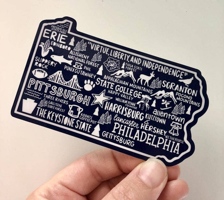 Pennsylvania Map Sticker