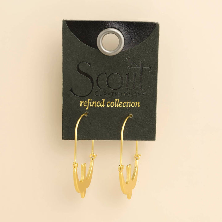 Swallow Hoop + Gold Refined Icon Earrings