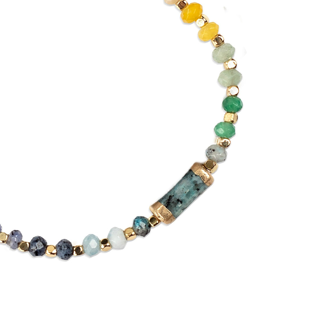 Chakra Glow Bracelet - Clarity + Third Eye Gold