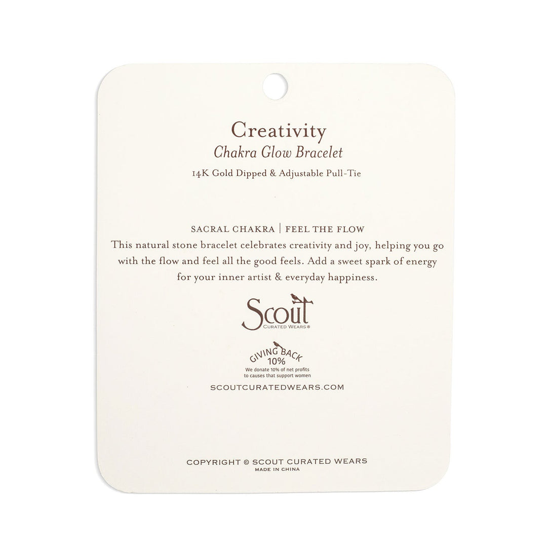 Chakra Glow Bracelet - Creativity + Sacral Gold