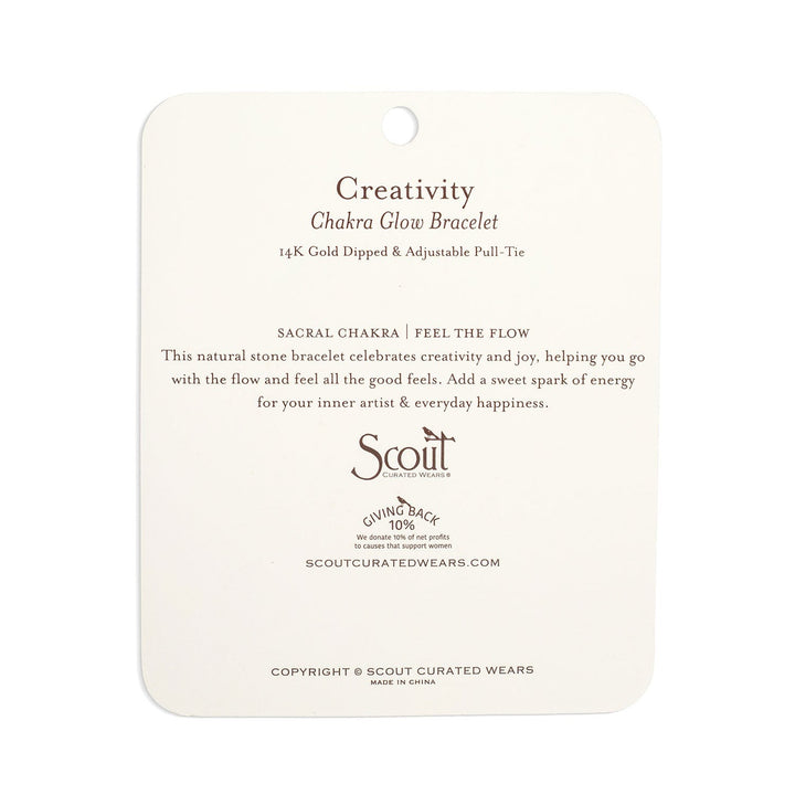 Chakra Glow Bracelet - Creativity + Sacral Gold