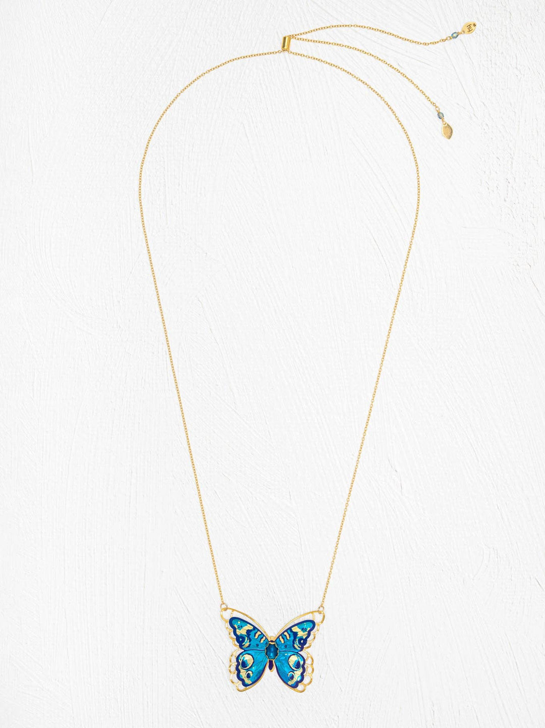 Mariposa Butterfly Necklace Blue Radiance