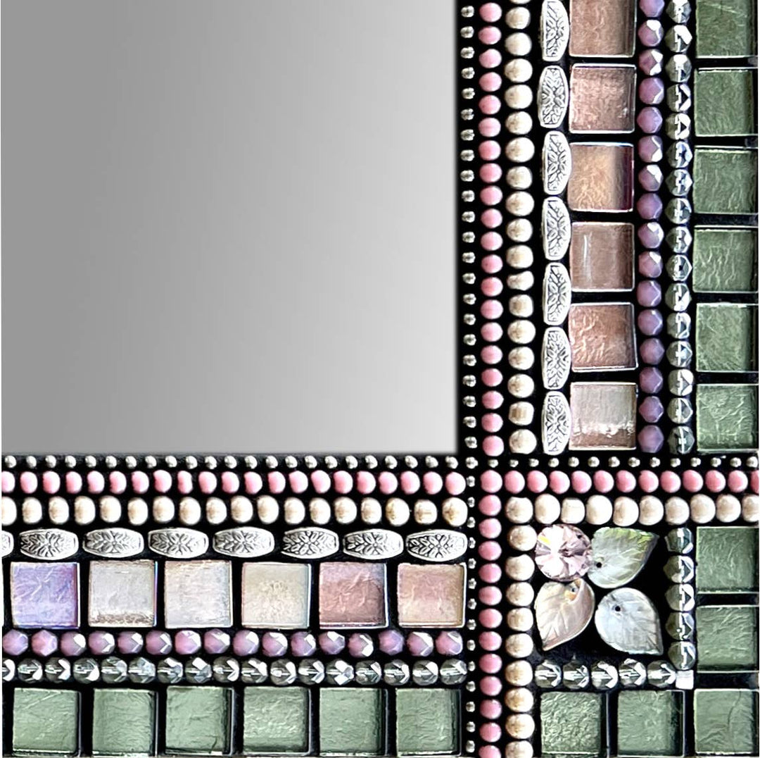 12" Square Mirror: Coral Haze