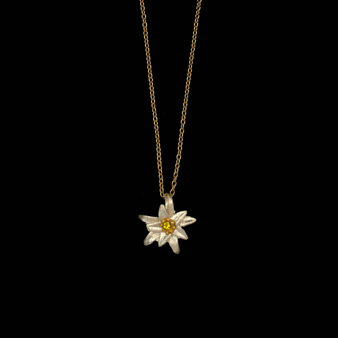 Edelweiss Dangle Pendant Necklace