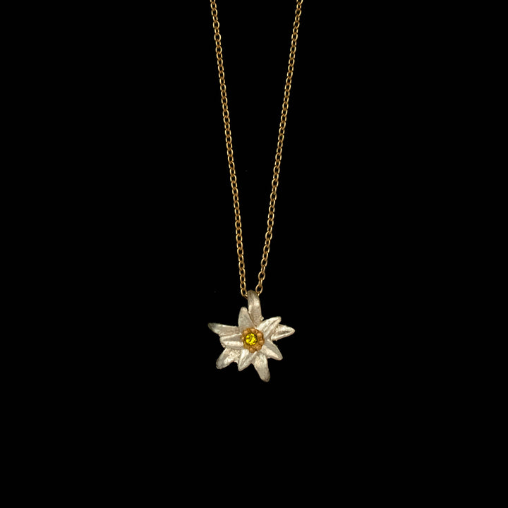 Edelweiss Dangle Pendant Necklace